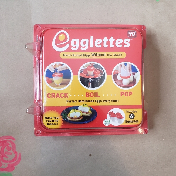 NEW Egglettes - 4 Egg Cups - Egg Cooker Hard & Soft Maker - Picture 2 of 7